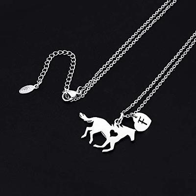 Horse Jewelry for Girls 10-12, Girl's Teen's Horse Necklace on an 16 Cable  Chain with