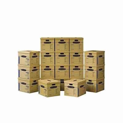 SmoothMove Classic Tape Free Moving Boxes, Small Storage Boxes