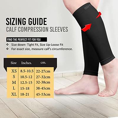  EVOPLECI 20-30mmHg Black Calf Compression Sleeve Men