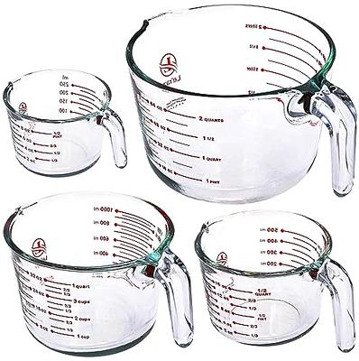 Mikinona glass graduated cup Graduated Measuring Cup Spout Glass Measuring  Cup glass Milk Cup jigger metal measuring cups glass cups for coffee