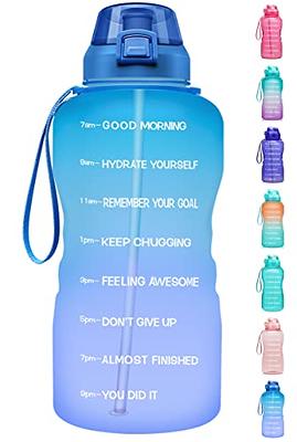 Kids Leakproof 22 oz Motivational Water Bottle with Straw & Time