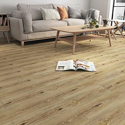 Livelynine Grey Wood Vinyl Flooring Waterproof Wood Planks Peel and Stick Floor Tile Wood Look Vinyl Plank Flooring Grey Laminate Flooring Tiles for