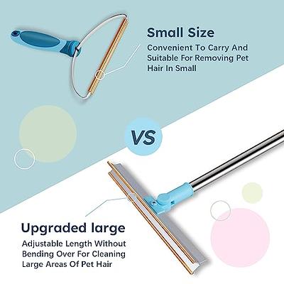  Carpet Rake for Pet Hair Removal, Adjustable Long Handle Pet  Hair Remover Set with Innovative Metal Edge, Cat Dog Hair Broom, Reusable  Fur & Lint Remover for Carpet, Rug, Mat, Couch