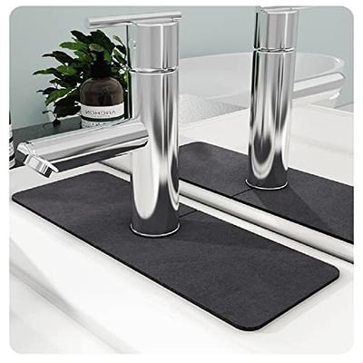 2pcs Kitchen Sink Mats With Holes Non-slip Rubber Drain Pad Glass