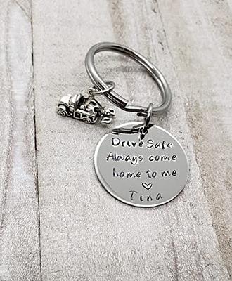 WSNANG Truck Driver Gifts Keep Me Safe Get Me Home Trucker's Prayer Keychain Gift for Truck Drivers Dad Husband