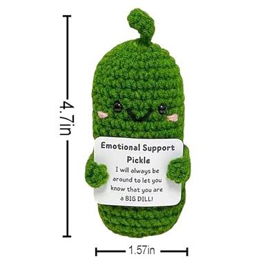 Handmade Emotional Support Pickled Cucumber Gift,Crochet Emotional