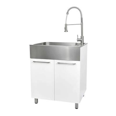 Presenza 33'' L Single Bowl Stainless Steel Kitchen Sink