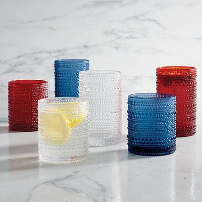 Riviera Striped Acrylic Drinkware, Set of Six