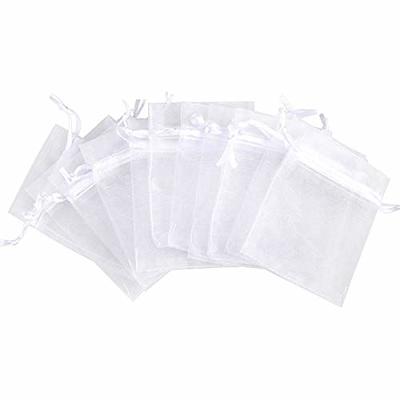 100PCS Small Mesh Bags Drawstring 3x4,Sheer Organza Bags Drawstring for  Jewelry, Mesh Party Wedding Favor Bags for Small Business,Candy,Bracelet  Packaging,Empty Sachet Bags,White 