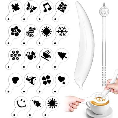 Electrical Latte Art Pen Portable Reusable Decorating Coffee Pen For  Cappuccino Latte Cake Cupcakes And Barista