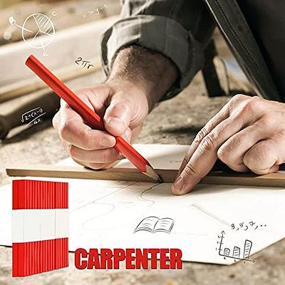 175mm Carpenters Pencils+Sharpener Set Bulider Wood Work Woodwork Marking