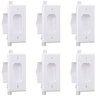 YOEMELY Cable Wall Plate White (6 Pack), Recessed Wall Plate Cable