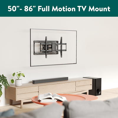 onn. Full Motion TV Wall Mount for 19 to 50 TVs, up to 15° Tilting 