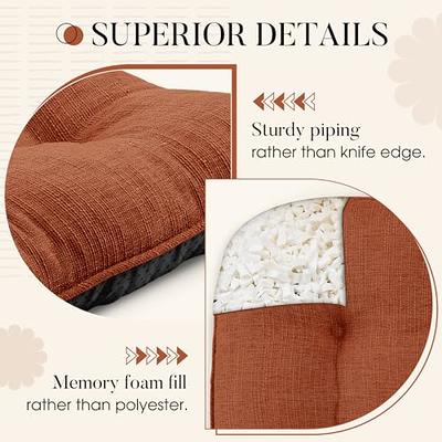 Bed Bath N More Black 16-inch Memory Foam Chair PAD/SEAT Cushion with Non-Slip Backing (2 or 4 Pack) 2 Pack
