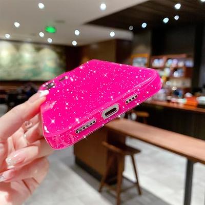 Hot pink glitter iPhone 14 Plus Case