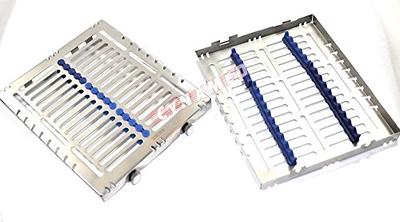 2 German Dental Autoclave Sterilization Cassette Rack Box Tray for