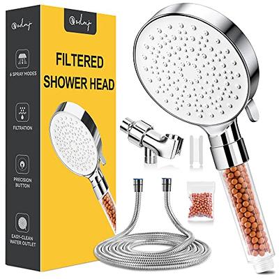 Filtered Shower Head Combo, Includes 20 Stage Shower Filter Head, High  Pressure Handheld Spray Showerhead, Hose, Shower Arm Mount Holder, for Hard