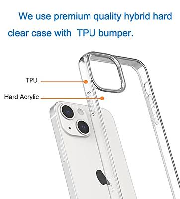 Cutebe [3 in 1 Crystal Phone Case for iPhone 13(2021)/iPhone 14(2022) 6.1,  Cute Protective Cover with 9H Temper Glass Screen Protector + HD Temper