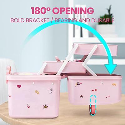 Happon 2Pack Small Hair Tie Organizer, Portable Hair Accessories Organiser  Jewelry Box with Silicone Rope, Travel Holder Headband Holder, Press To  Open (Pink+White) 