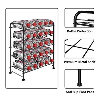 Water Bottle Organizer Free Standing Storage Shelf Metal Beverage