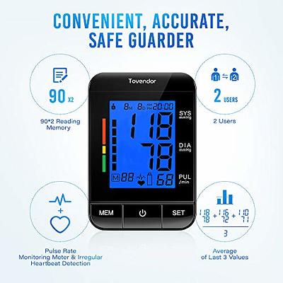 Vive Precision Smart Wrist Blood Pressure Monitor - Digital Automatic  Accurate BP Cuff Machine for Irregular Heartbeat & Heart Rate Detection at  Home