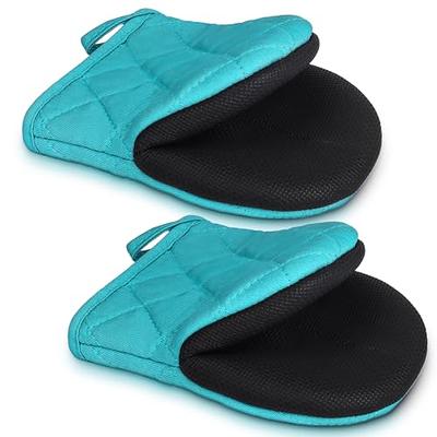 Kitchenaid 2pk Cotton Asteroid Oven Mitts, Teal : Target