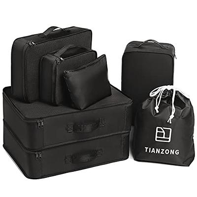 Dartwood Compression Packing Cubes - Suitcase Organizer Bags Set for  Travelling - 1 Set/9 pieces (Black) - Black