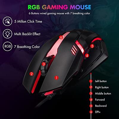 Bemærkelsesværdig Garanti web RGB Gaming Mouse and Keyboard, CHONCHOW 87 Keys TKL Gaming Keyboard and  Mouse Combo, Wired LED