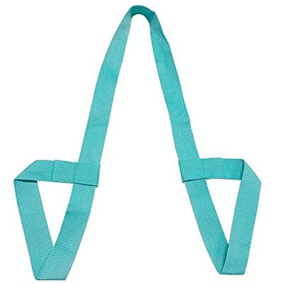  2 Pack Yoga Mat Carrier Strap Adjustable Thick Straps Sling Easy  Cinch Yoga Mat Strap Cotton Exercise Mat Stretching Band Multi Purpose  Straps for Carrying Large Mats, Light Blue and Black 