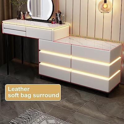 Makeup Vanity Desk with Lights, 3 Lighting Colors, White Vanity Set Makeup  Table with 3 Drawers, 2 Cabinets and Multiple Shelves, Large Vanity  45.2in(L) - Yahoo Shopping