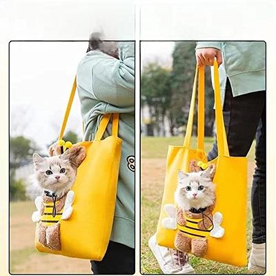 Pet Carrier Bag,cute Animal Shape Pet Canvas Shoulder Bag Cat Carrier,portable  Travel Handbag Bag For Small Dogs & Cats