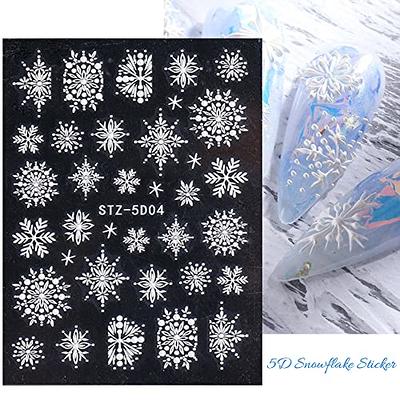 Snowflake Nail Art Stickers Decals Christmas Nail Art Supplies Winter Nail  Decorations Exquisite Red Black Cute 3D Nail Decals French Tip Acrylic Nail  Design Nail Decor for Women Manicure 12Sheet - Yahoo