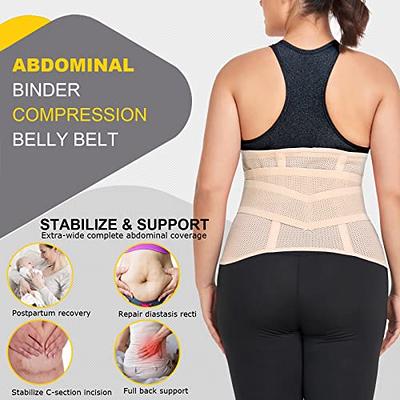 Postpartum Belly Band Wrap 3 in 1 Belt - C section Recovery Support Girdles  For Women - Post Delivery Tummy Bandit Corset Body Shaper Waist Shapewear-  Abdominal Binder Post Surgery Diastasis Recti : : Fashion