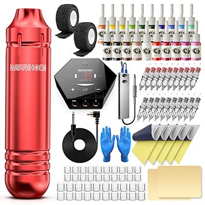 Dragonhawk Complete Tattoo Kit for Beginners 2 Pro Tattoo Machine Tattoo  Power Supply Kit Tattoo Inks 20 Tattoo Needles Tips Tattoo Supplies