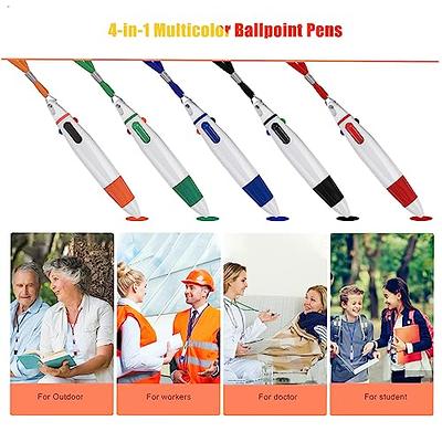 SFLHHDM 12 Pack Ballpoint Pen, 6-in-1 Multicolor Retractable Ballpoint  Pens, 0.5mm Colorful Ink Pen, Multi Color Pen for School Office Supplies