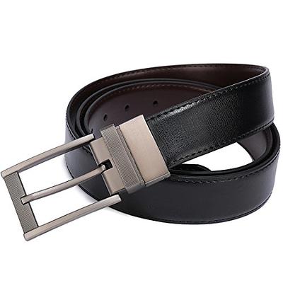 beltox fine Men's Dress Belt Leather Reversible 1.25 Wide Rotated