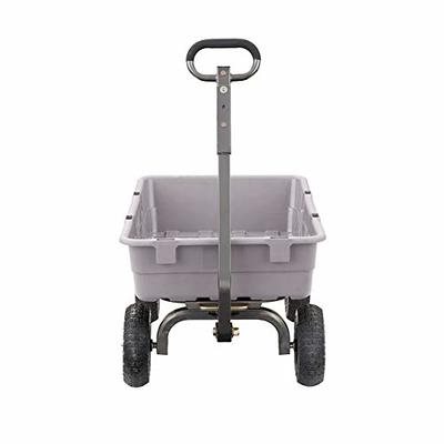 2-in-1 Convertible Handle Gorilla Carts Heavy-Duty Garden Poly