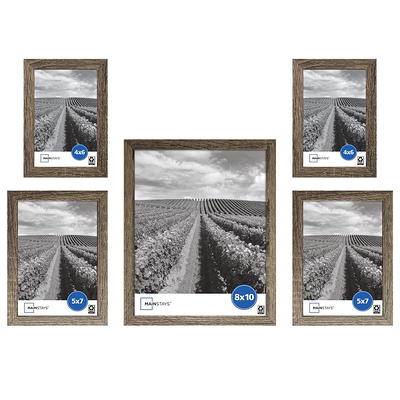 Mainstays 11x14 Matted to 8x10 Front Loading Picture Frame, Black, Set of 3