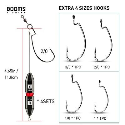 Booms Fishing TR1 Tokyo Rig, 4Pack 1/2oz Pre Rigged Punch Shot Rig, Bass  Fishing Accessories Including Brass Bullet Weights, EWG Hooks, Barrel  Swivel, Split Ring, Steel Wire, Bead - Yahoo Shopping