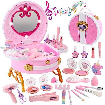 Kids Washable Makeup Girl Toys - Toys for Girl, Kids Makeup Kit for Girl,  Toddler&Non-Toxic Make Up Set, Children Vanities Dress Up, Child Princess