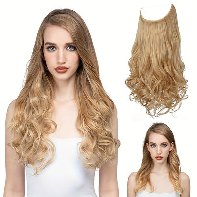 Clip In Hair Extensions Full Head Long Curly Wavy Synthetic - Temu