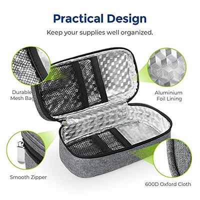 AUVON Insulin Cooler Travel Case, Expandable Insulated Diabetic Bag