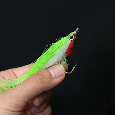 Tigofly 20 pcs 1/0 4cm UV Colors High Carbon Hook Polar Fry Salmon