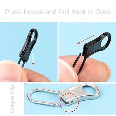 Zipper Pull, Universal Zipper Pull Replacement Kit, Removable Zipper Pulls  Tab Replacement (20 Pcs), Black Zipper Pulls for Jackets, Luggage