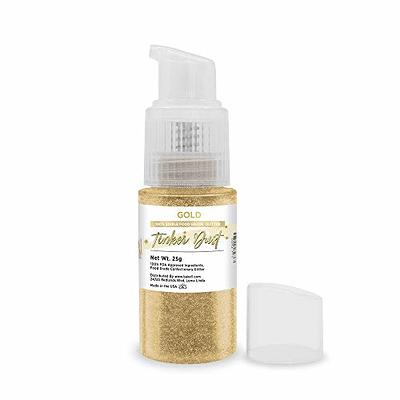 BAKELL® Gold Edible Glitter Spray Pump, (25g), TINKER DUST Edible Glitter, KOSHER Certified, 100% Edible Glitter