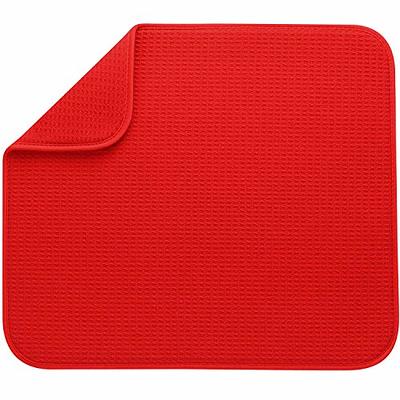 S&T INC. Dish Drying Mat for Kitchen, Absorbent, Reversible Microfiber Dish  Mat, 16 Inch x 18 Inch, Flame Red - Yahoo Shopping