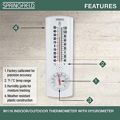 Indoor Outdoor Thermometer Wall Thermometer Humidity Meter Vertical  Thermometer and Hygrometer Wireless Temperature Humidity Gauge Meter with