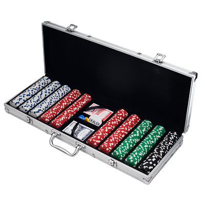 300 PCS Poker Chip Set Texas Hold'Em Dice Poker Chips- Casino Quality  Clay Chips