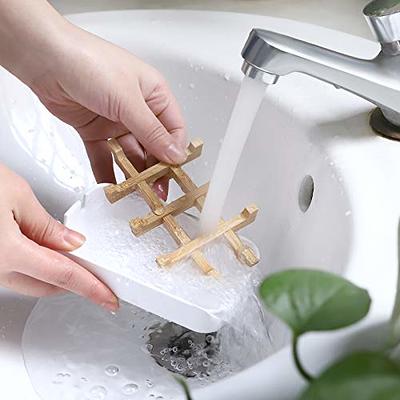 Fufengz Bamboo Wooden Soap Dishes for Bathroom Bar Soap Holder