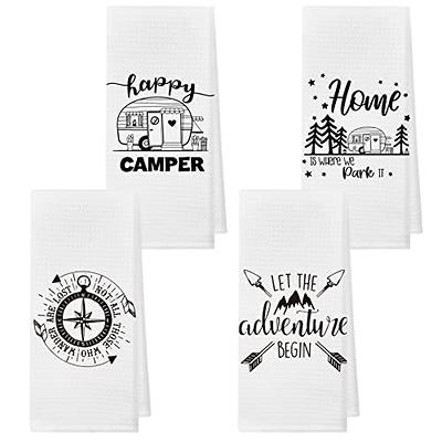 kunlisa Funny Camping Life Absorbent Kitchen Towels and Dishcloths 16×24  Inches Set of 4,Campsite RV Cabin Tent Hand Towel Dish Towel Tea Towel for  Kitchen Bathroom Decor,Campers Camping Lovers Gifts - Yahoo